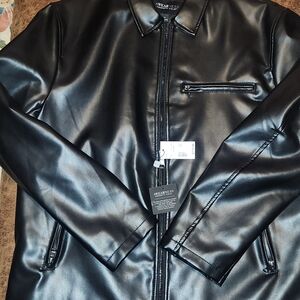 Kenneth Cole Men's Black Leather Jacket